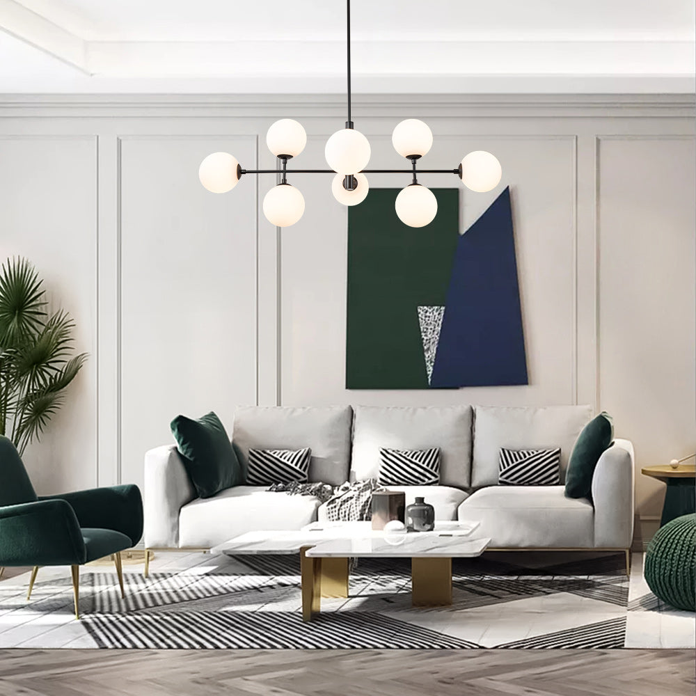 Glorioso Linear Glass Chandelier - Lamp Copper