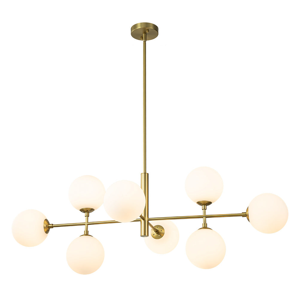 Glorioso Linear Glass Chandelier - Lamp Copper