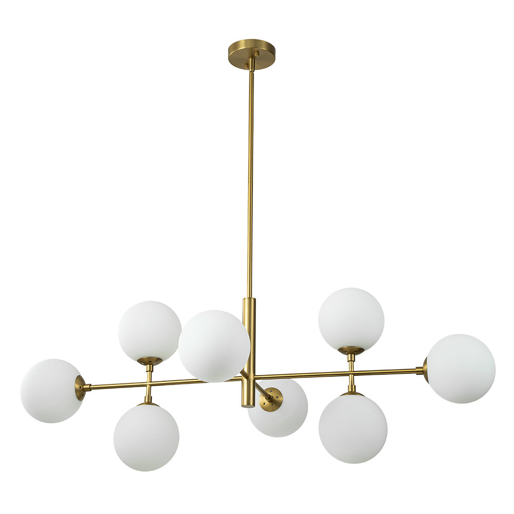 Glorioso Linear Glass Chandelier - Lamp Copper