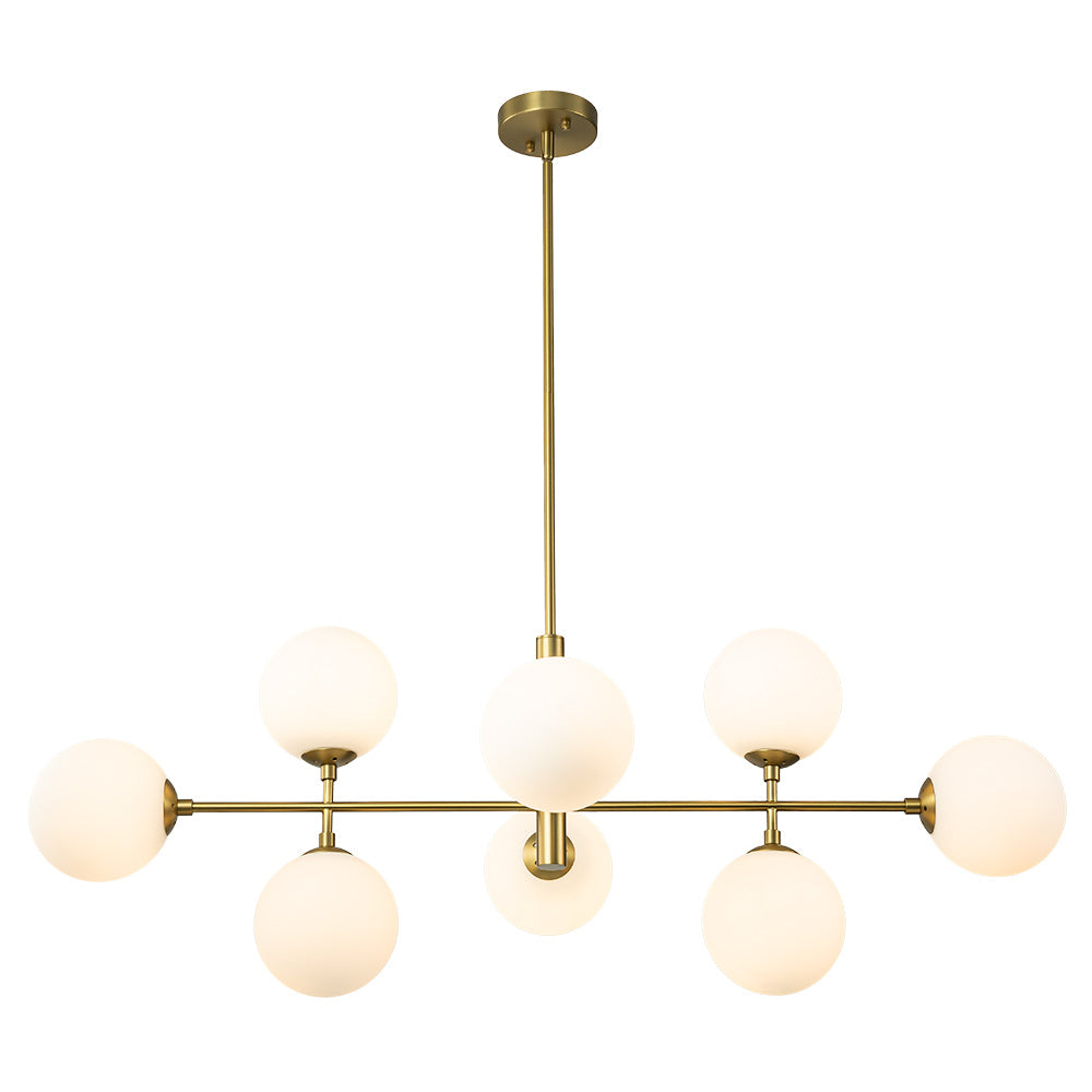 Glorioso Linear Glass Chandelier - Lamp Copper