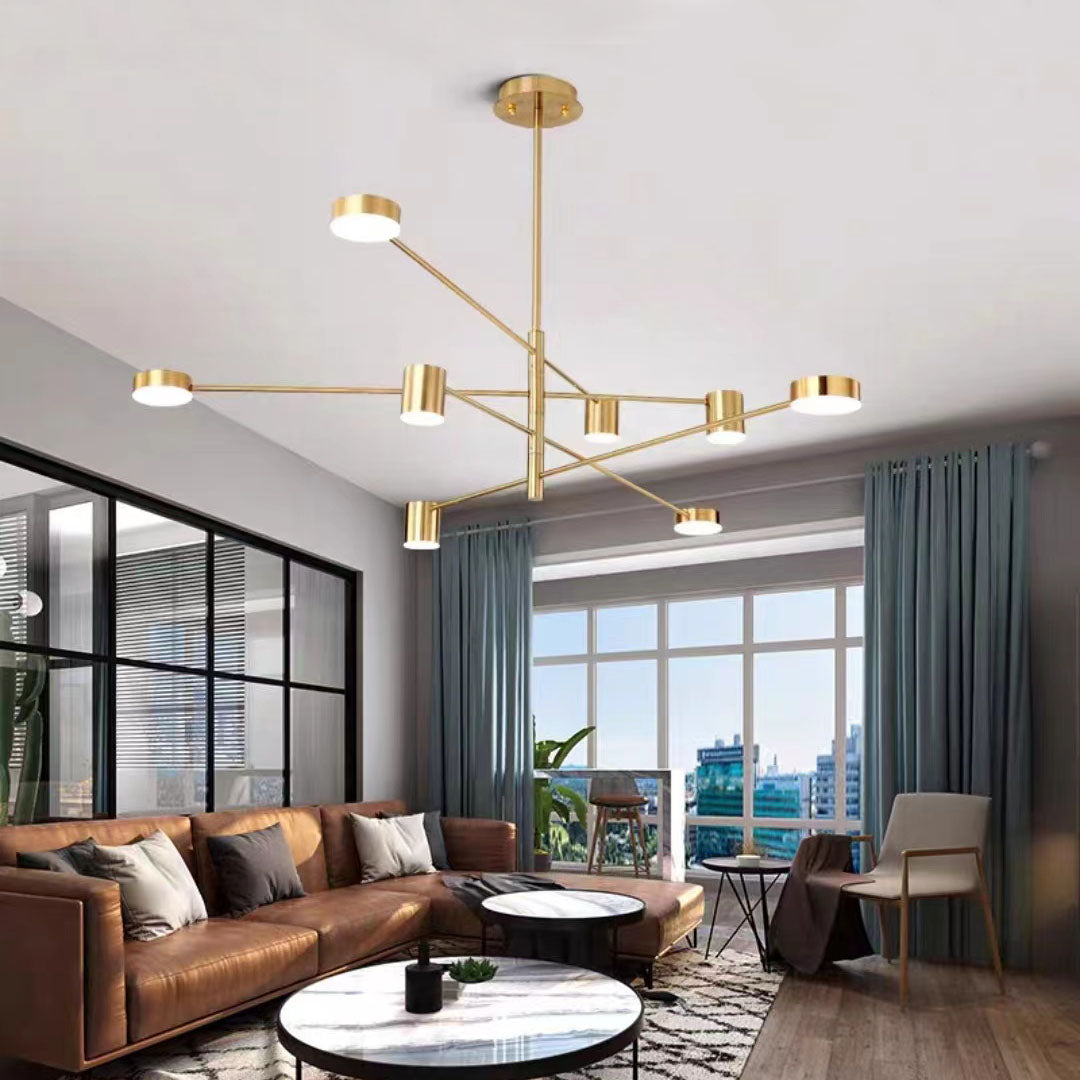 Arisha Pendant Light Branch Industrial Black/Gold, Bedroom - Lamp Copper