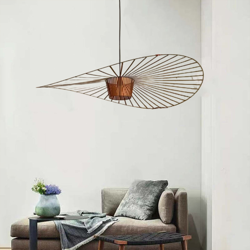 Zenro Modern Flower Fabric Pendant Light 4 Color, Black/White/Gold/Brown - Lamp Copper