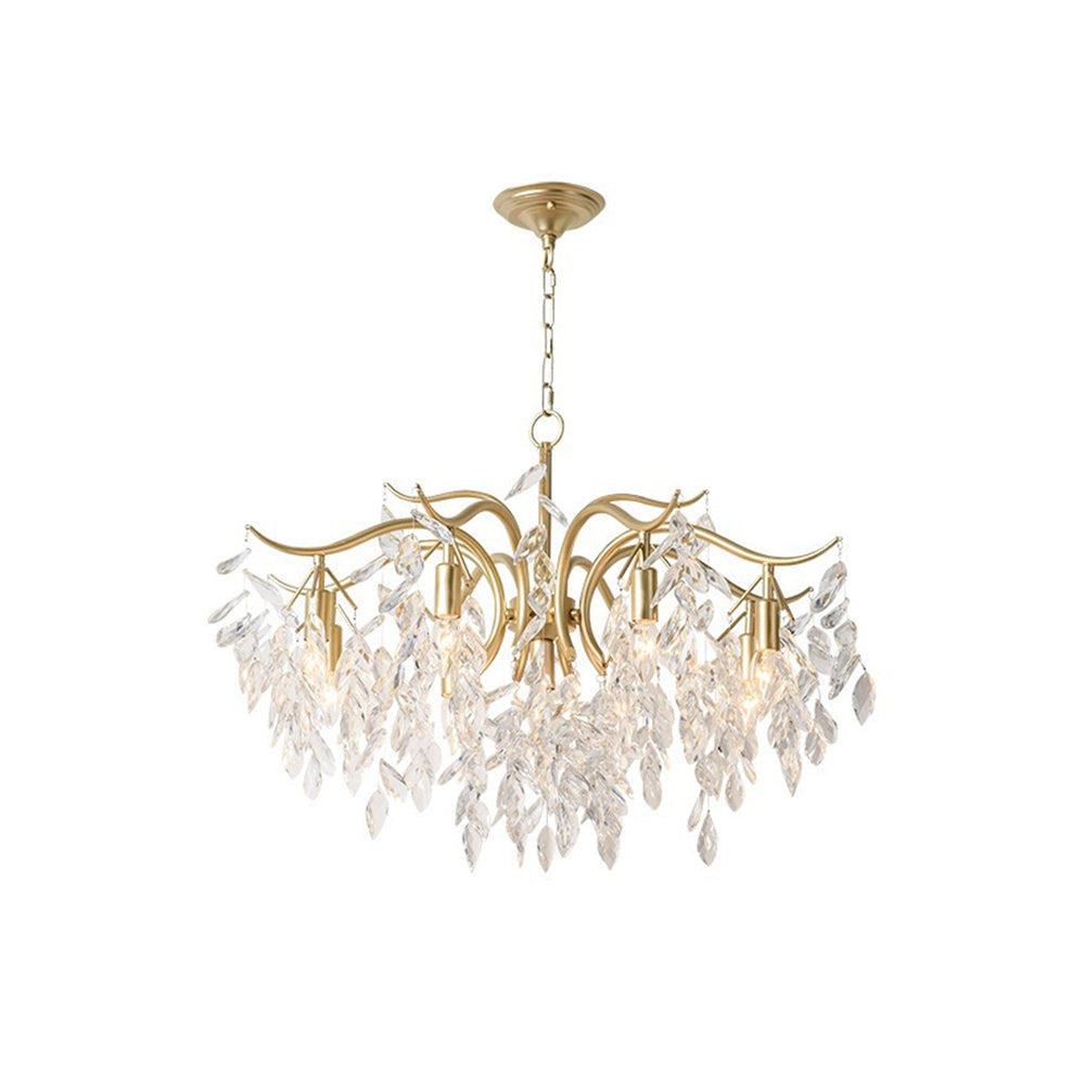 Kristy Luxury Wisteria Flower Crystal Chandelier - Lamp Copper