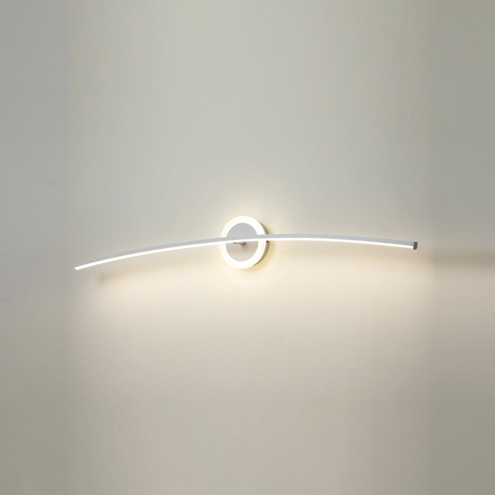 Arisha Modern Linear Metal Wall Lamp, White - Lamp Copper