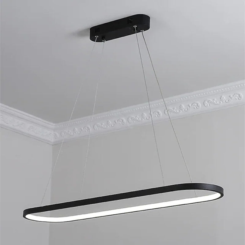Junel Minimalist Oval Interior Hanging Pendant Light - Lamp Copper