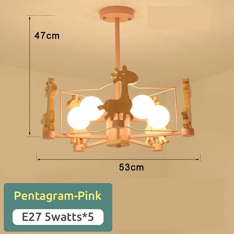 Arisha Giraffes LED Flush Mount Ceiling Light - Lamp Copper