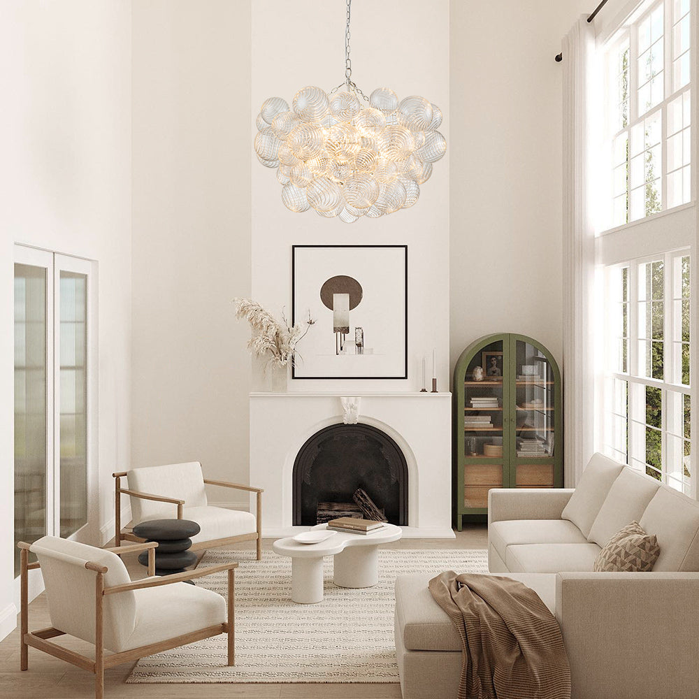 Stellia Bubble Art Brass Chandelier - Lamp Copper