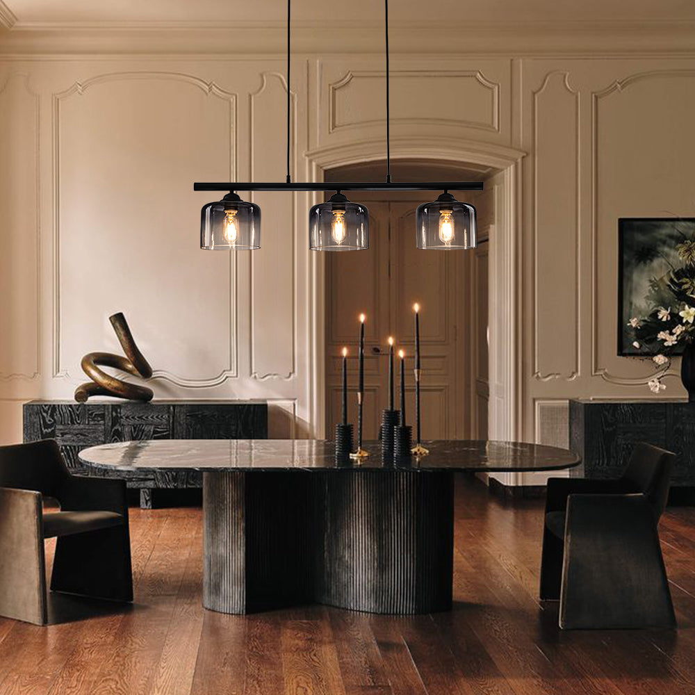 Valion Contemporary Gradual Smoked Glass Chandelier - Lamp Copper