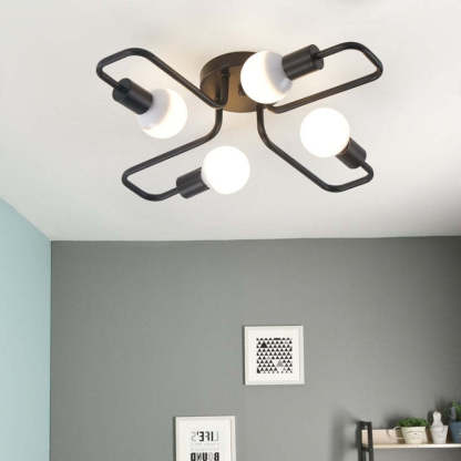 Arisha Vintage Modern Minimalist Industrial Metal Black Ceiling Lamp - Lamp Copper
