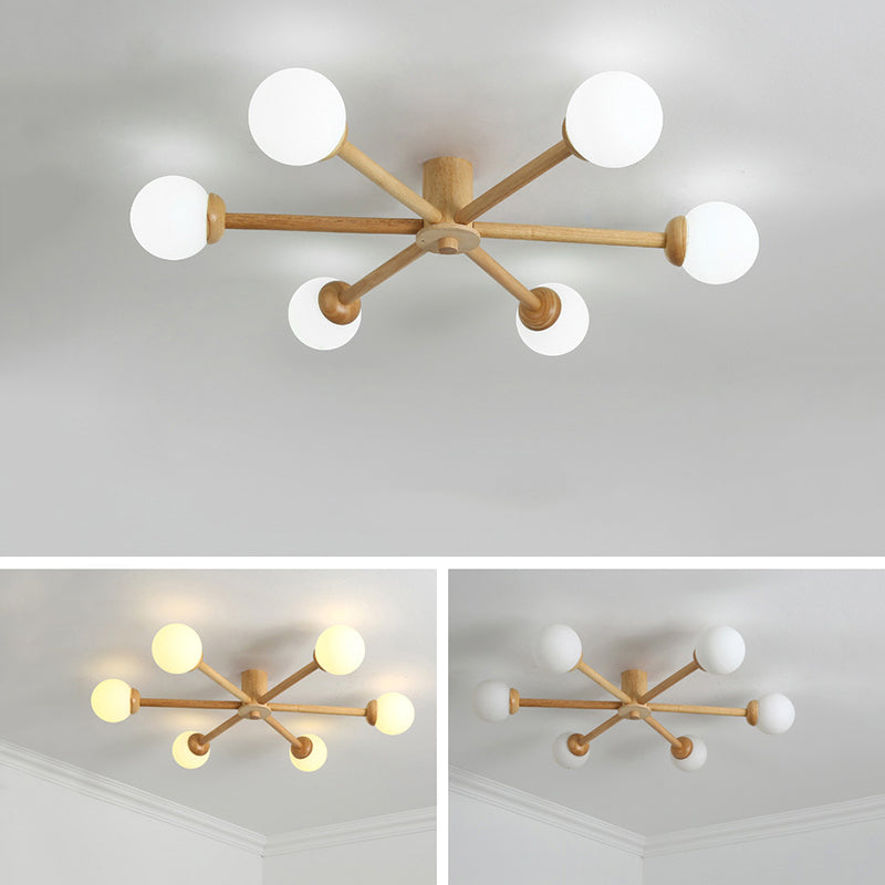 Muto Ceiling Light, Dimmable 6/8 Head - Lamp Copper