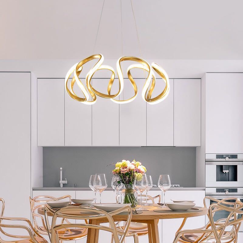 Clyra Modern Irregular Flower Pendant Light, 3 Colors - Lamp Copper