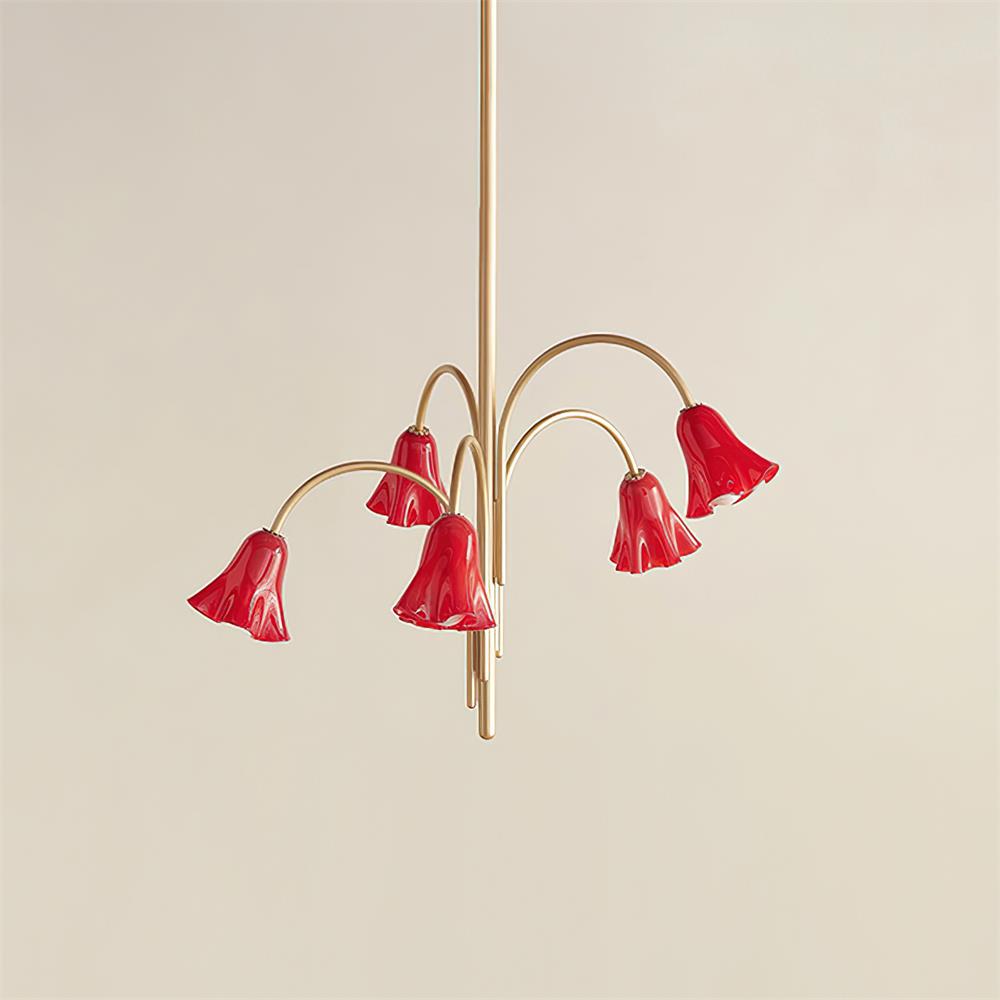 Musa Arched Arm Floral Chandelier Romantic Bedroom