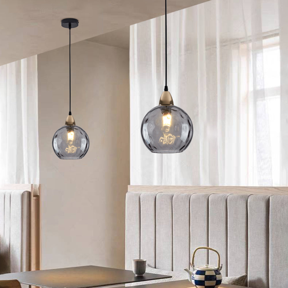 Water Ripple Glass Pendant Lights - Lamp Copper