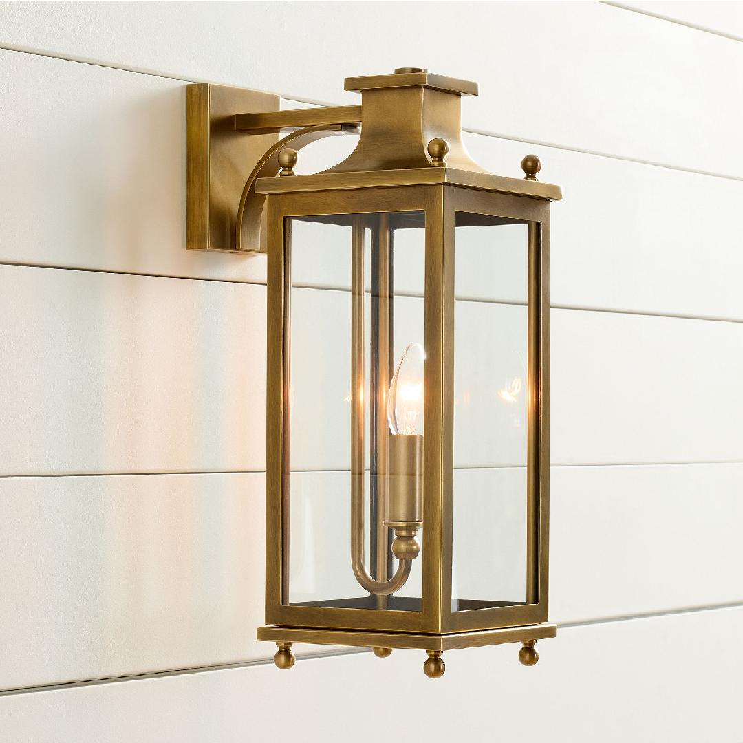 Guard  Wall Lamp  Brass Glass Outdoor