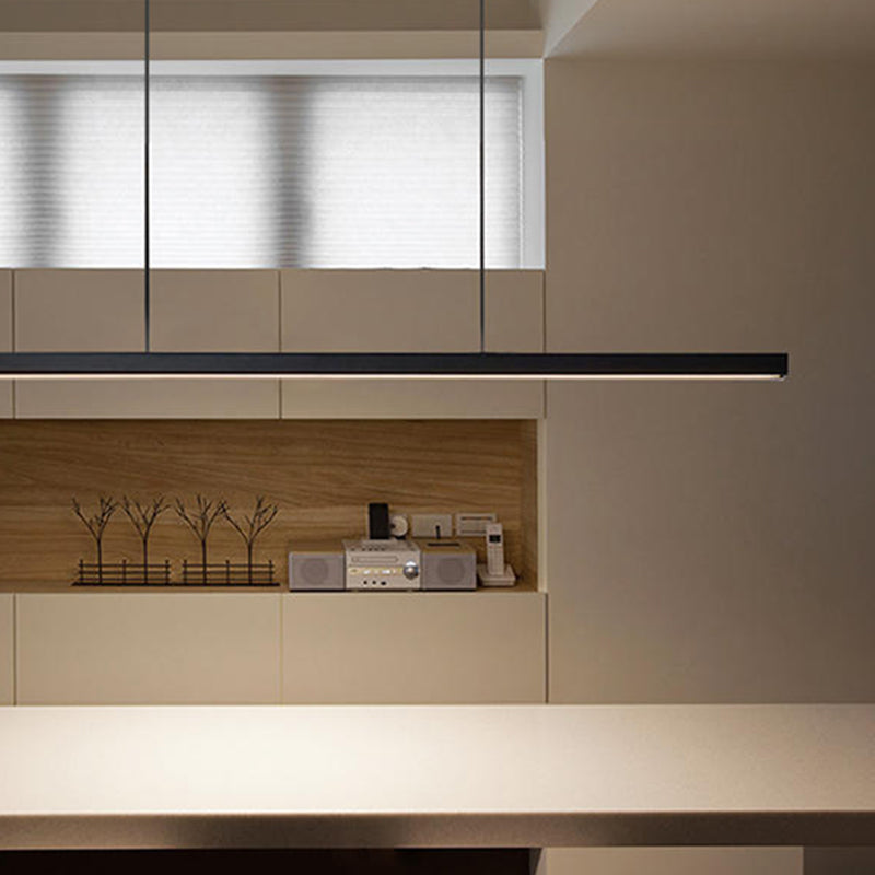 Orva Minimalist Classic Black & White Linear Pendant Light - Lamp Copper