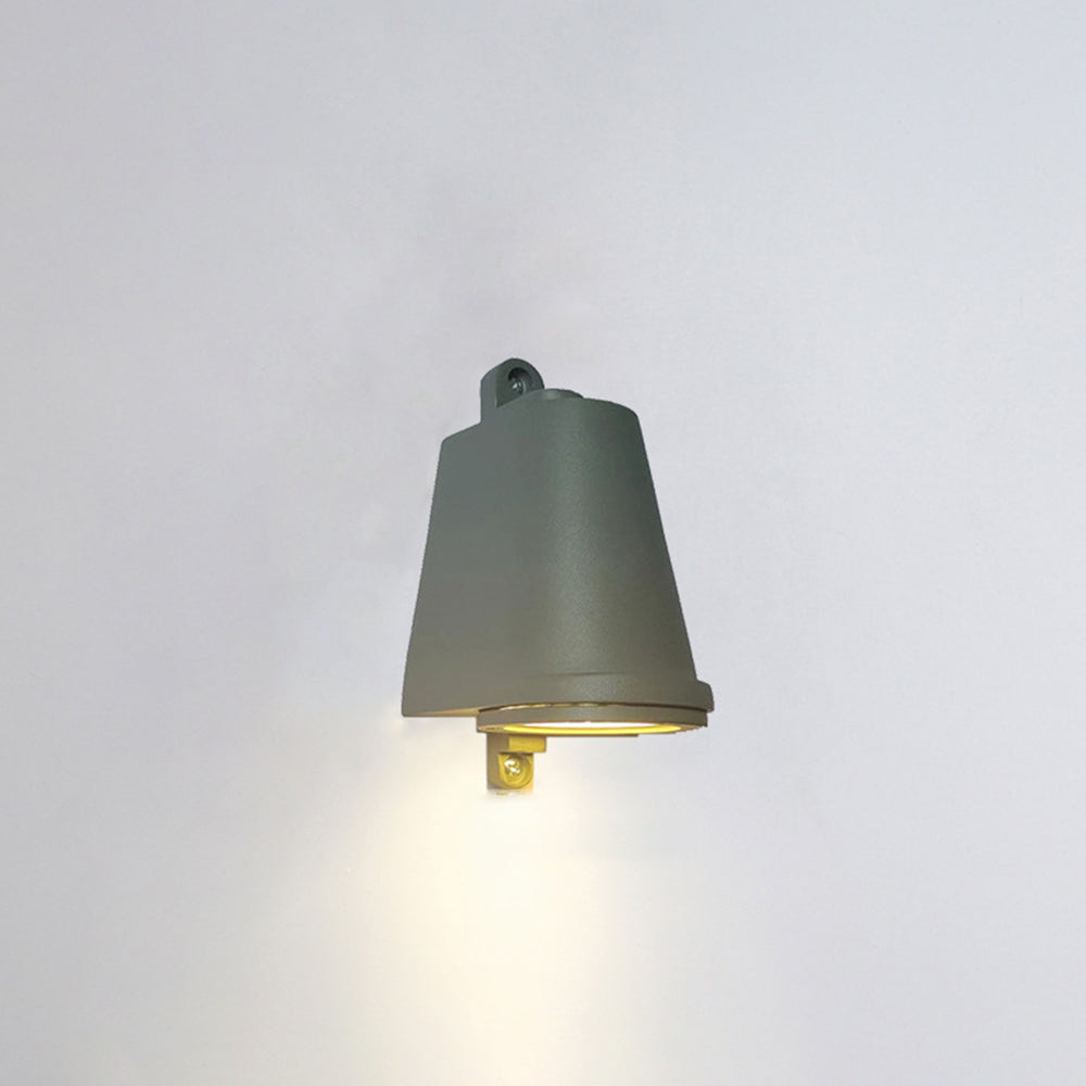 Ray Industrial Metal Bell Shaped Indoor Wall Lamp, Black/Grey/Coppery/Aluminum - Lamp Copper