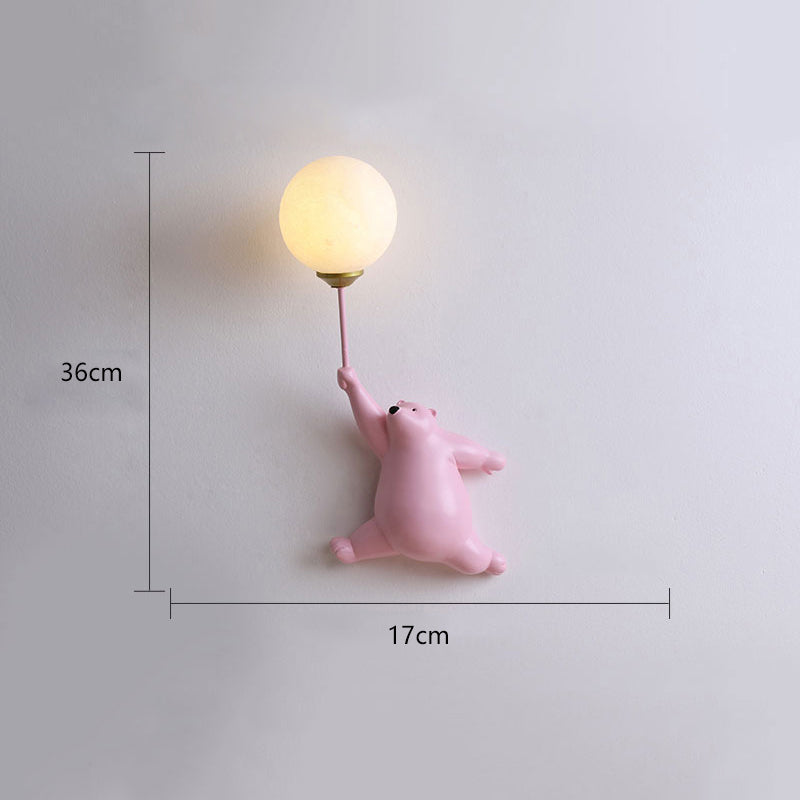 Bear Balloon Wall Reading Lamp - Lamp Copper