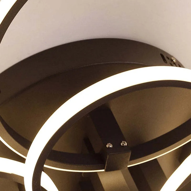 Arisha LED Ceiling Light Circle Ring, Black & White - Lamp Copper