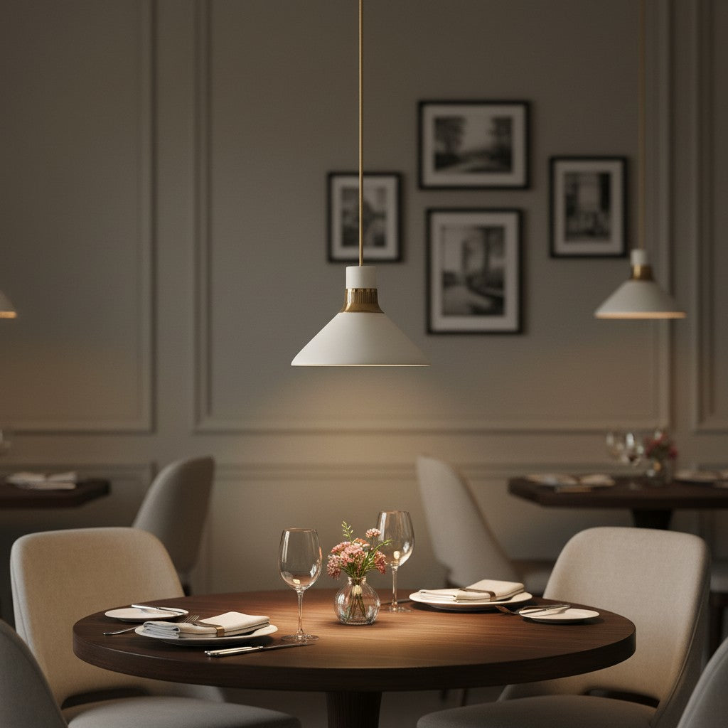 Tallow Ivory Porcelain Pendant Light for Kitchen