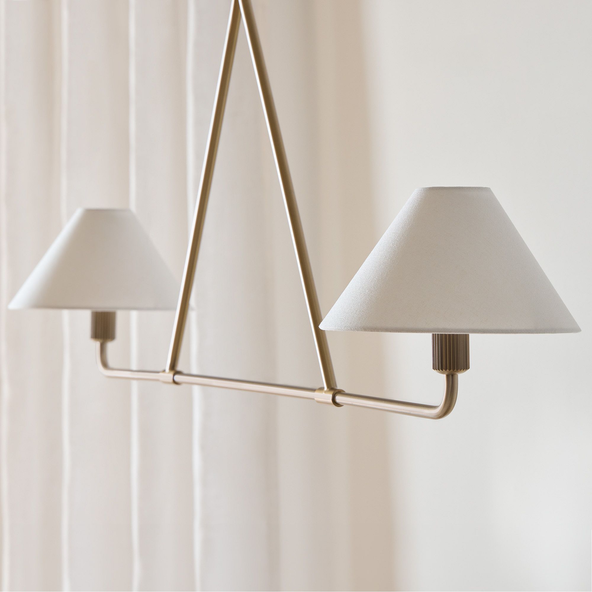 Vector Brass Fabric Chandelier