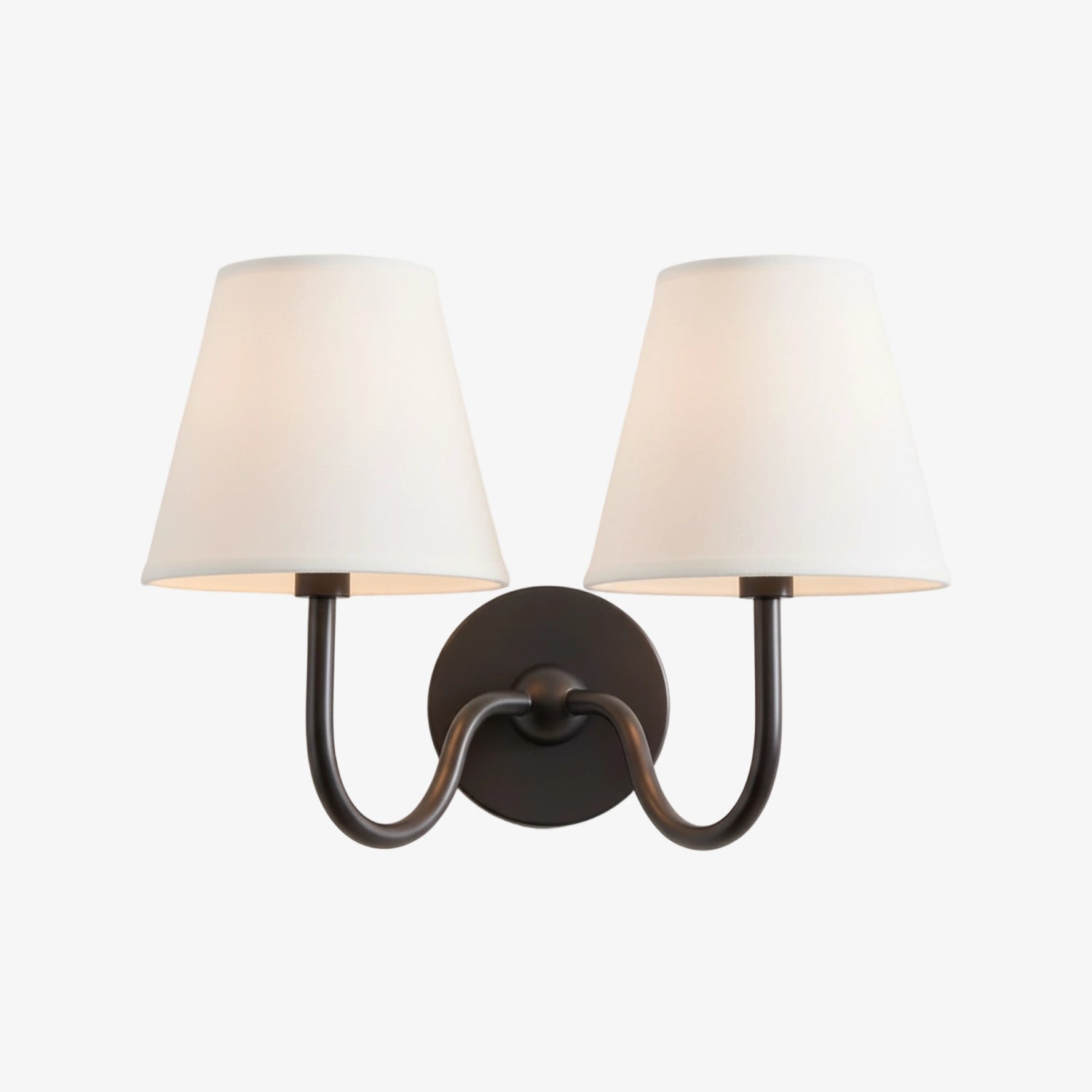 Grace Brass Linen Wall Lamp