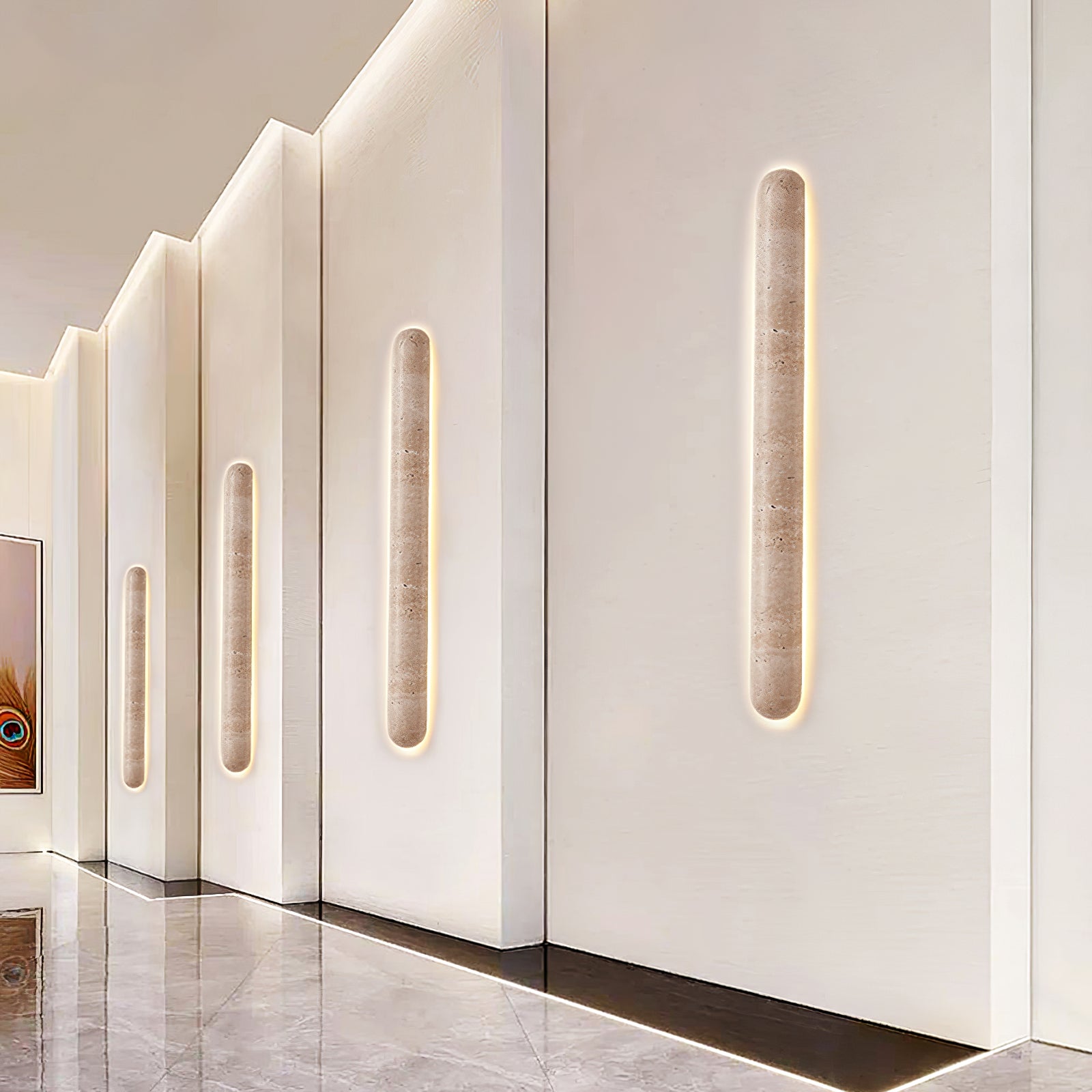 Syveniel Travertine Wall Light - Lamp Copper