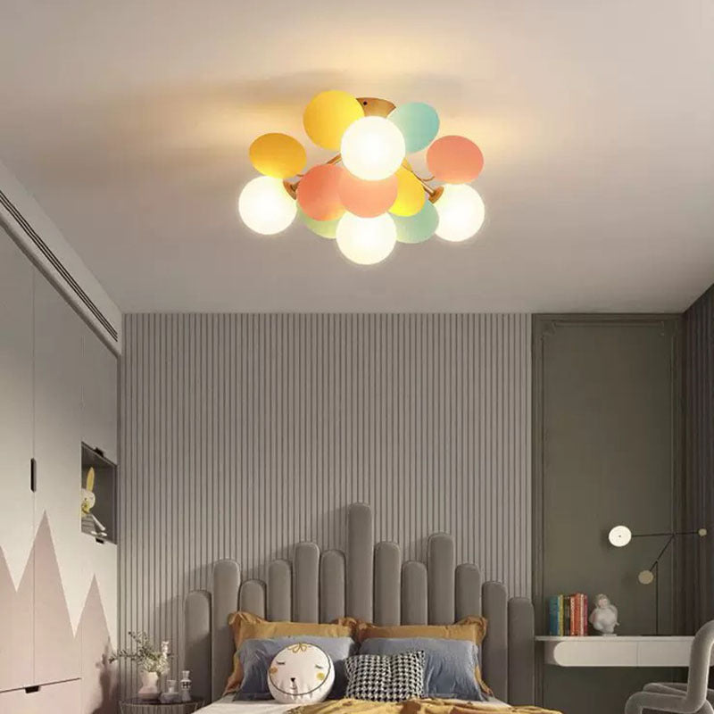 Aria Modern Bubble Cluster Ceiling Light, Colorful - Lamp Copper