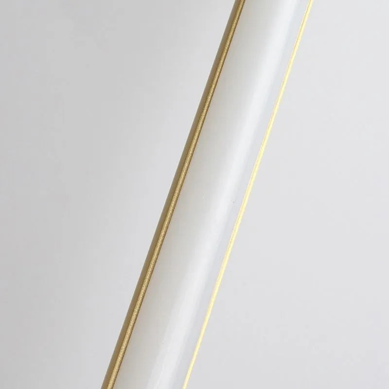 Fauro Modern Linear Metal&Silica Gel Wall Mount Lamps, Gold - Lamp Copper