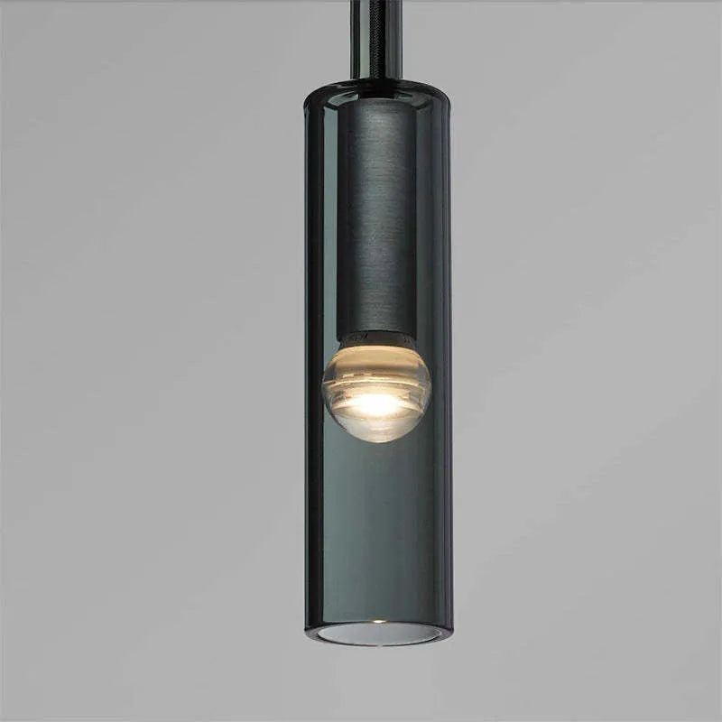 Zeyro Modern Black Glass Streamlined Pendant light/Wall Lamp - Lamp Copper