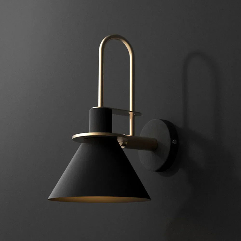 Valentina Vintage Horn Shape Metal Wall Lamp, Living room/Bedroom/Bathroom - Lamp Copper