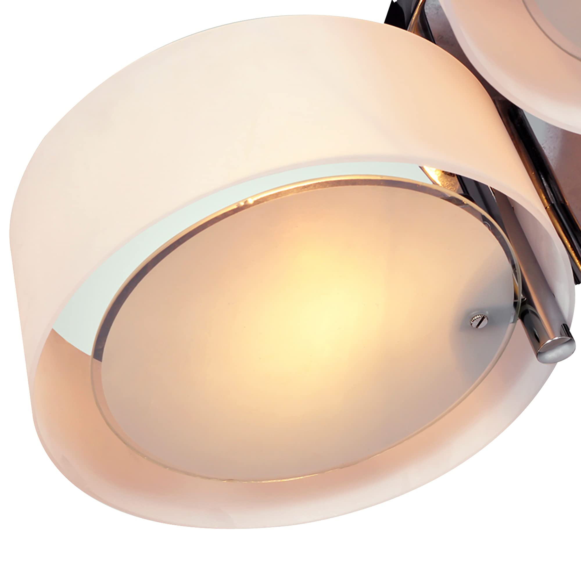 Arisha Flush Mount Ceiling Light Glass White Modern Round Hallway - Lamp Copper