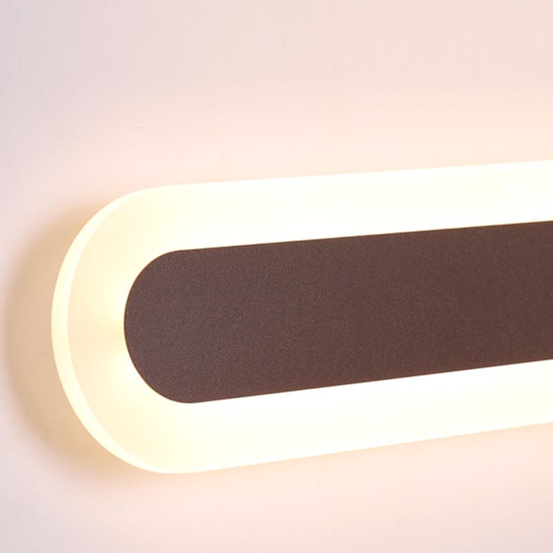 Arisha Modern Linear Vanity Wall Lamp, White/Brown, Bathroom - Lamp Copper
