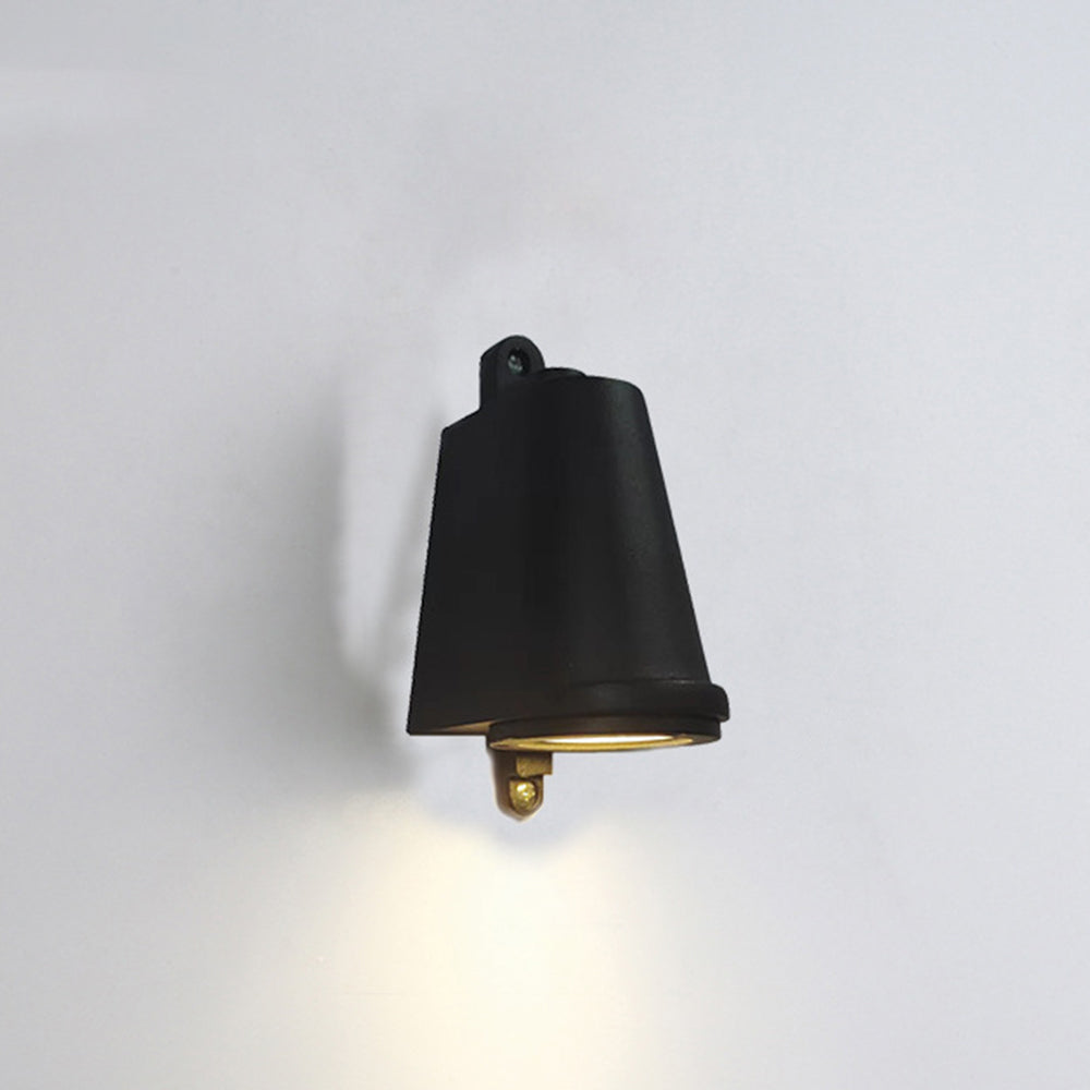 Ray Industrial Metal Bell Shaped Indoor Wall Lamp, Black/Grey/Coppery/Aluminum - Lamp Copper