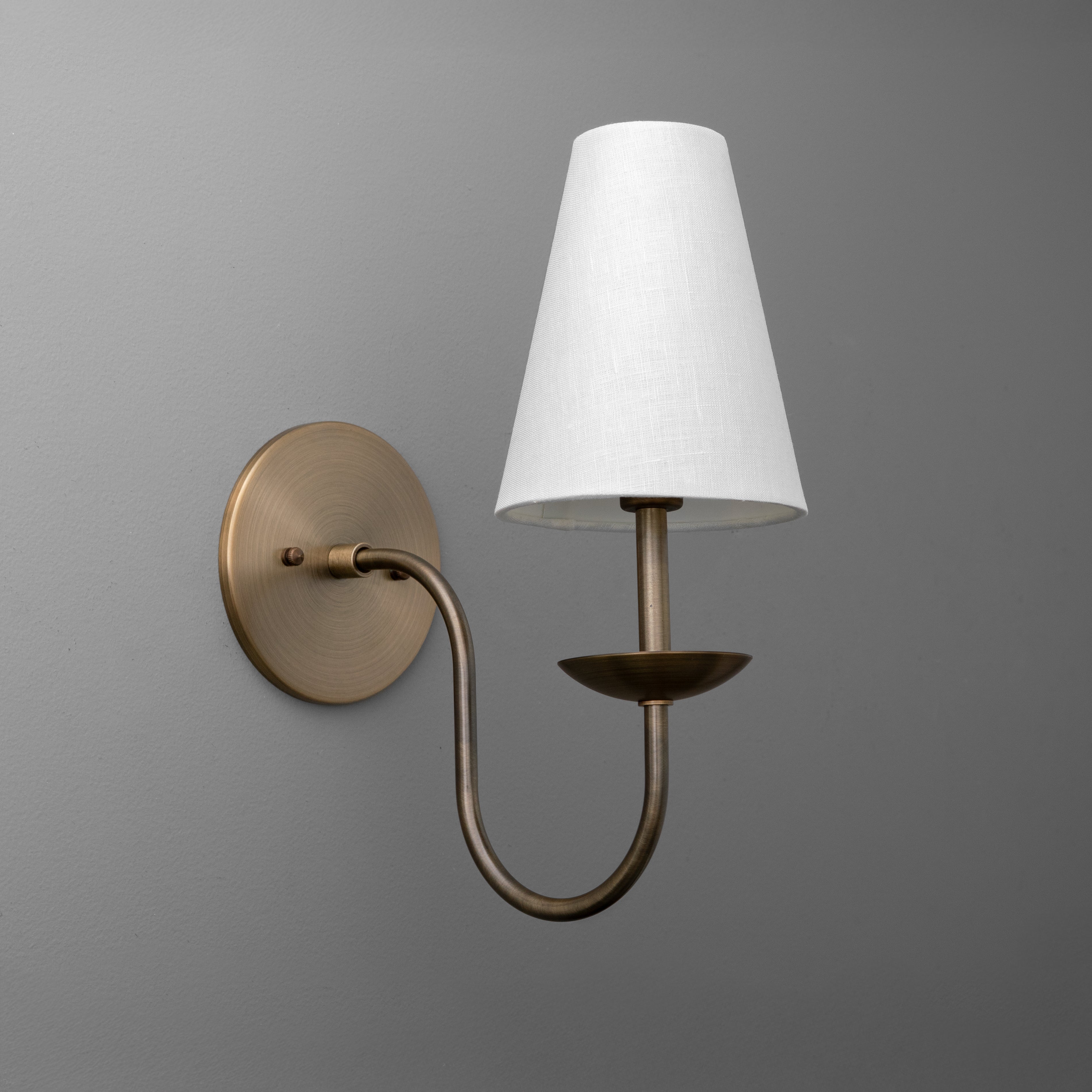 Disc Classic Wall Sconce White Linen Hallways