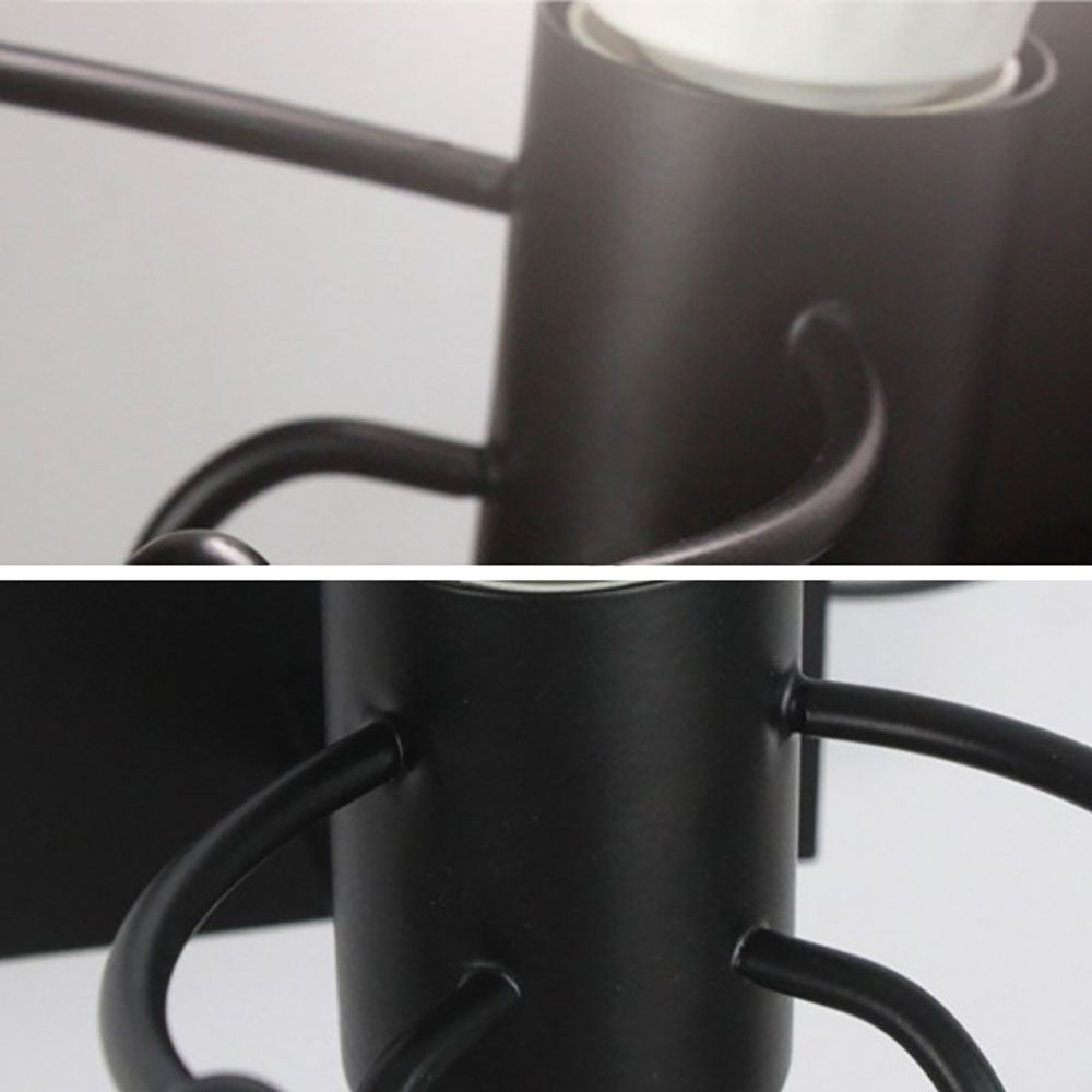 Arisha Modern Decorative Man Metal Wall Lamp, White/Black - Lamp Copper