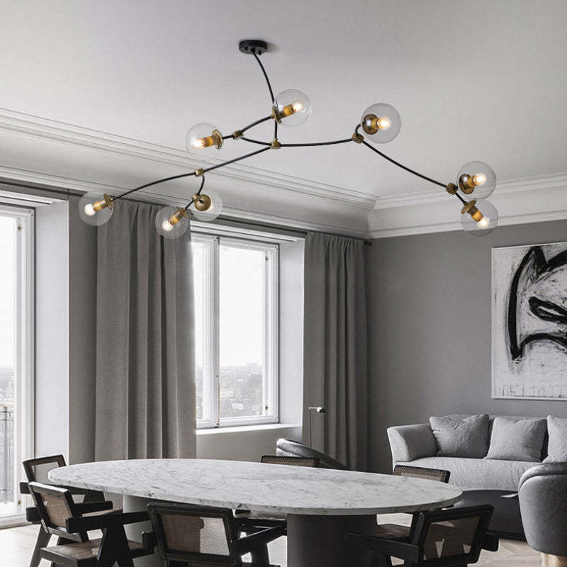 Valentina Minimalist Elegant Unique Branch Chandeliers, Living Room - Lamp Copper