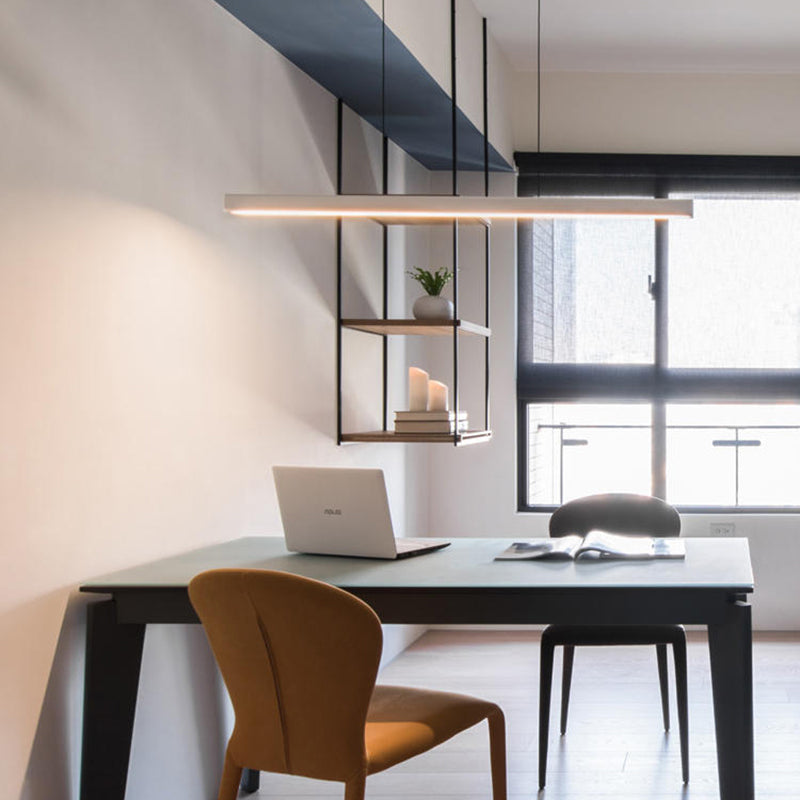 Orva Minimalist Classic Black & White Linear Pendant Light - Lamp Copper