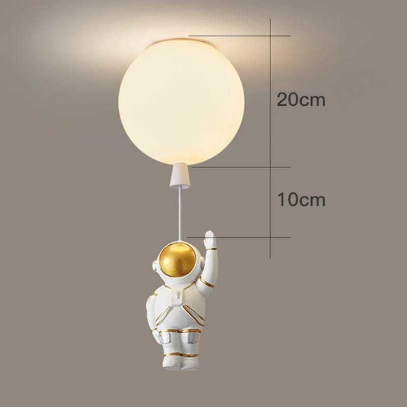 Aria Astronaut Balloon Flush Mount Ceiling Light, L 20/25/30/35cm - Lamp Copper