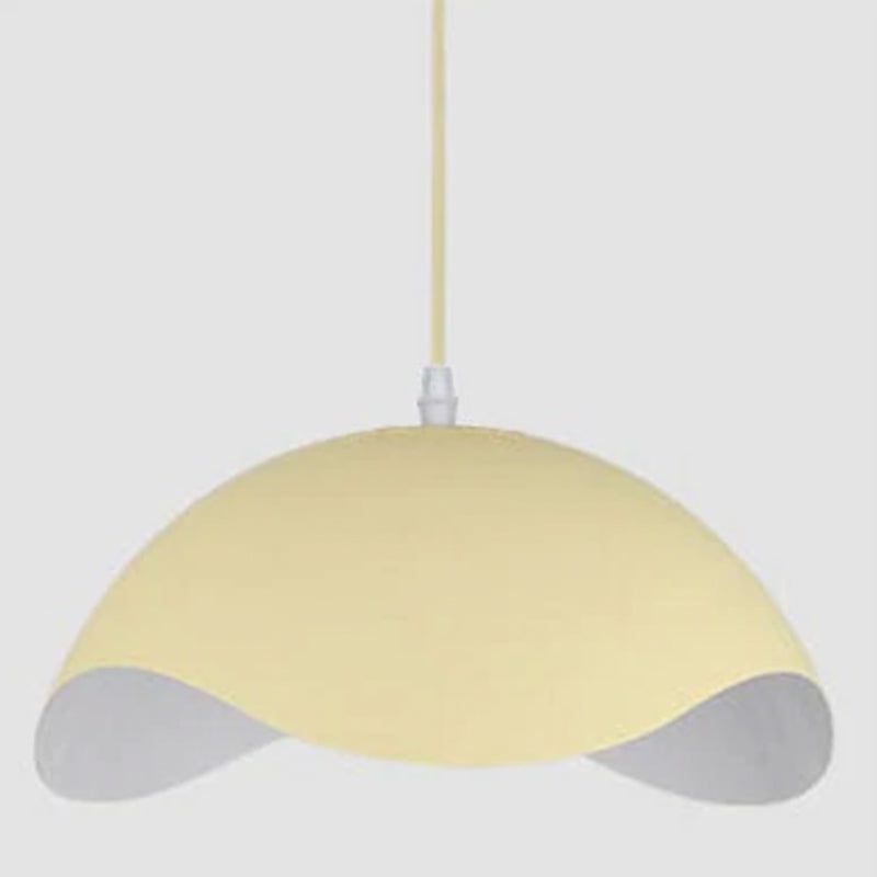 Valentina Colorful Shade Single Pendant Lights, Wood & Metal - Lamp Copper