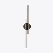 Elgo Modern Nordic Disc/Linear Metal LED Wall Lamp, Black/White - Lamp Copper