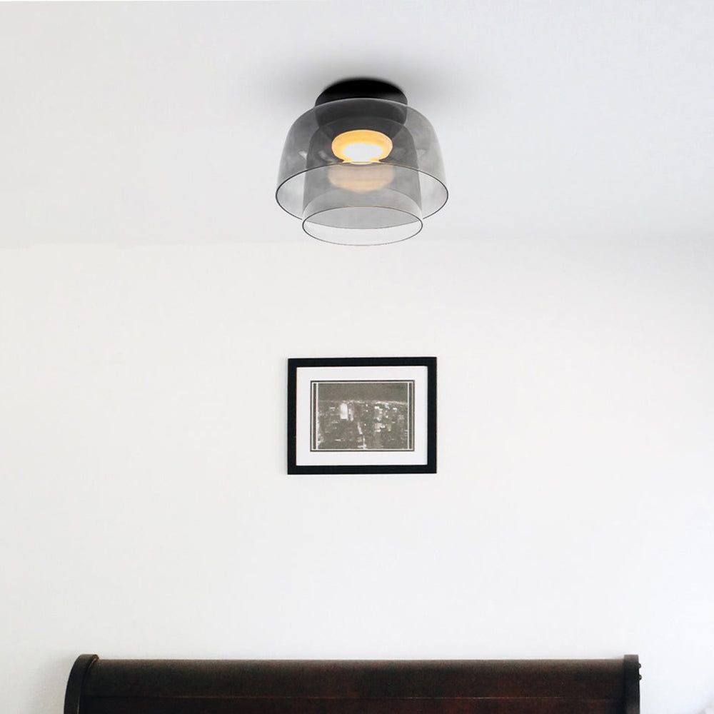 Aria Modern Simple Creative Glass Flush Mount Ceiling Light - Lamp Copper