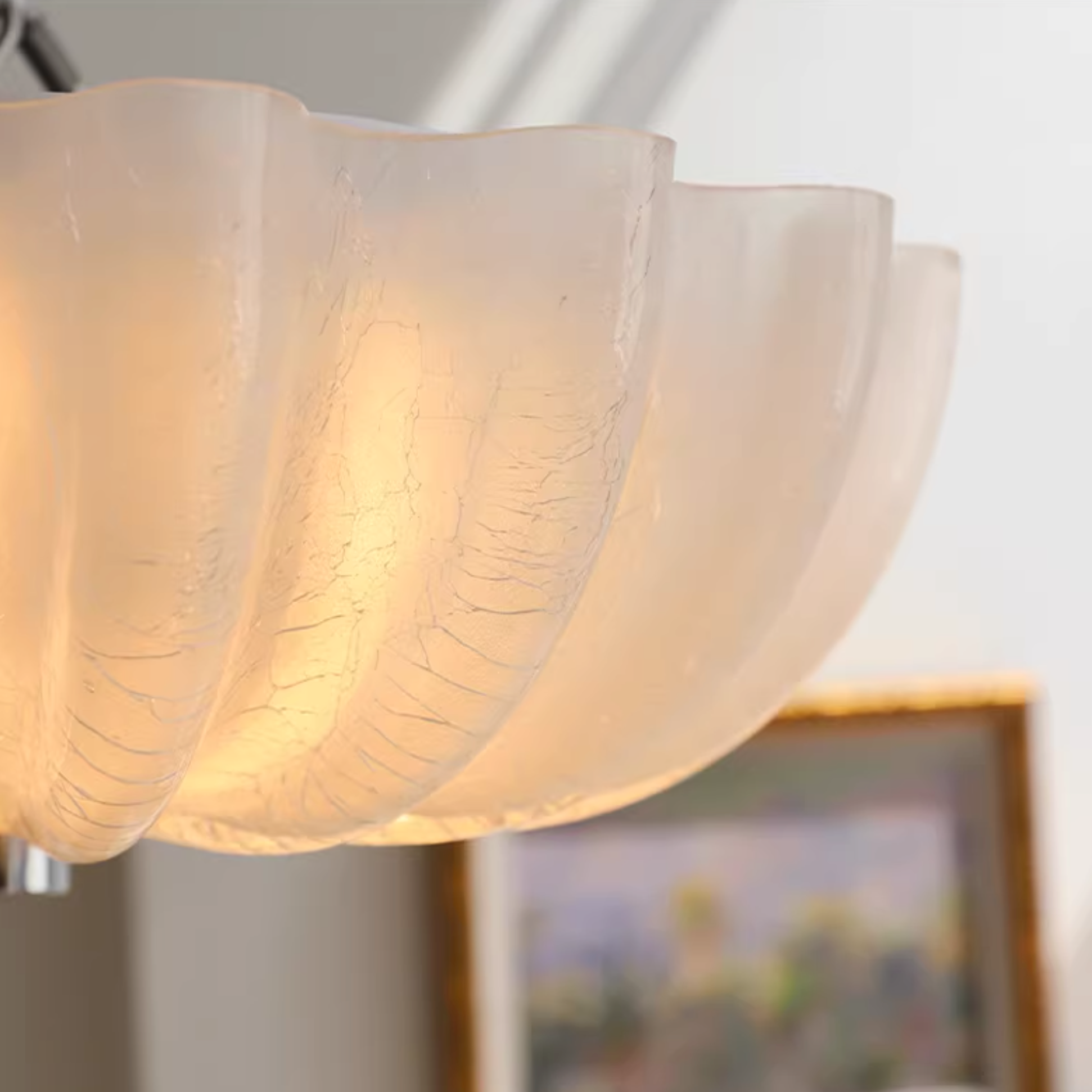 Norduli Modern Flower Glass Semi Flush Ceiling Light