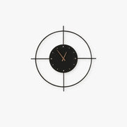 Glint Modern Clock Round Wall Lamp, Gold/Black - Lamp Copper