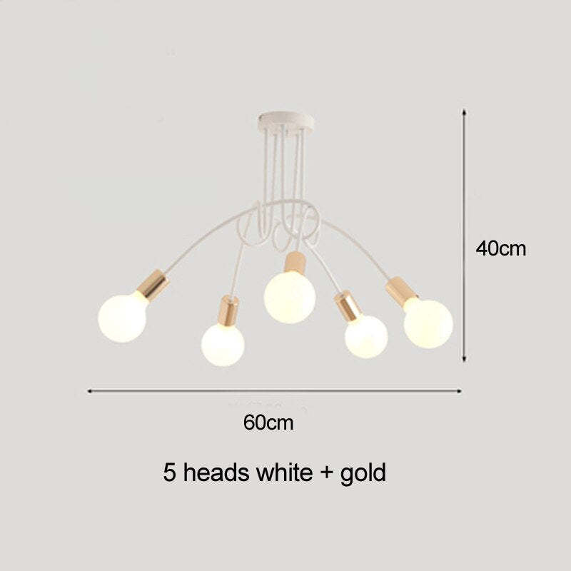 Arisha Modern Linear Curve Metal Ceiling Light, Dining Room/Living Room - Lamp Copper