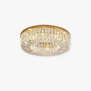 Kristy Luxury Flush Mount Metal/Crystal Ceiling Light - Lamp Copper