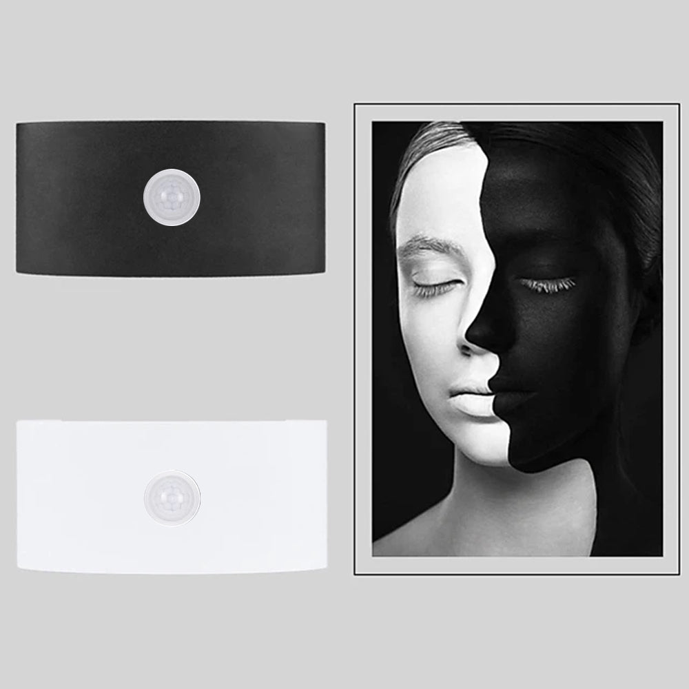 Ray Modern Simple Metal/Acrylic Fixtures Up And Down LED Light Wall Lamp, Black/White - Lamp Copper