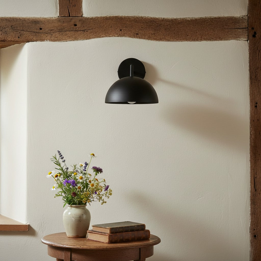 Chroma Minimalist Metal  Dome Sconce