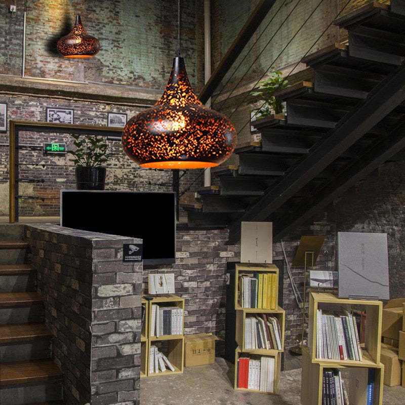 Alessio Geometry Pendant Light, 7 Style - Lamp Copper