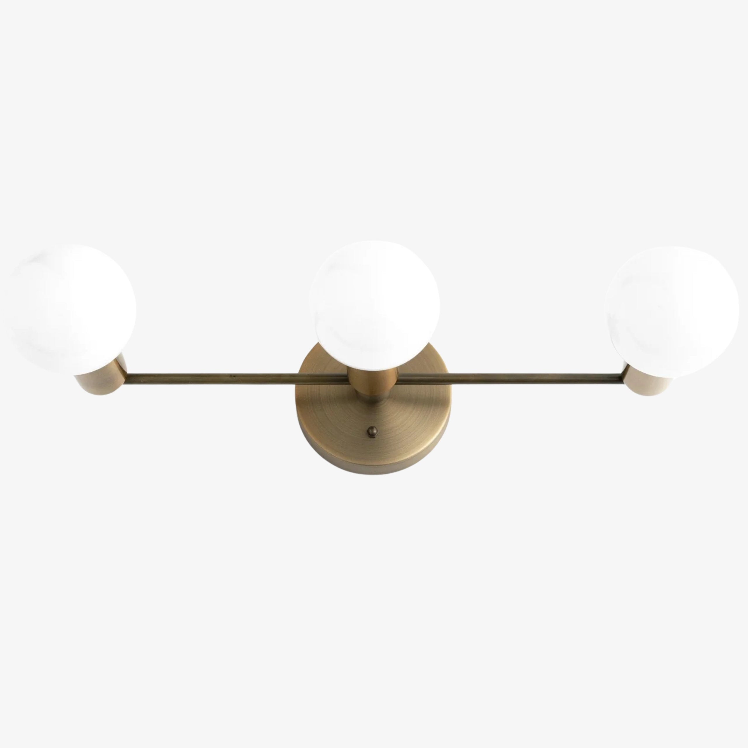 Pearl 3-Light Milk Glass Globe Wall Sconce Mid-Century Light