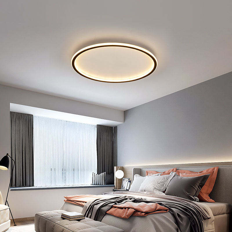 Quasso Flush Mount Ceiling Light Modern LED Round - Lamp Copper